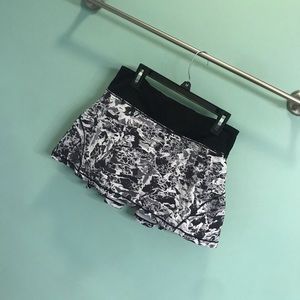 Black and White Lululemon Tennis Skirt